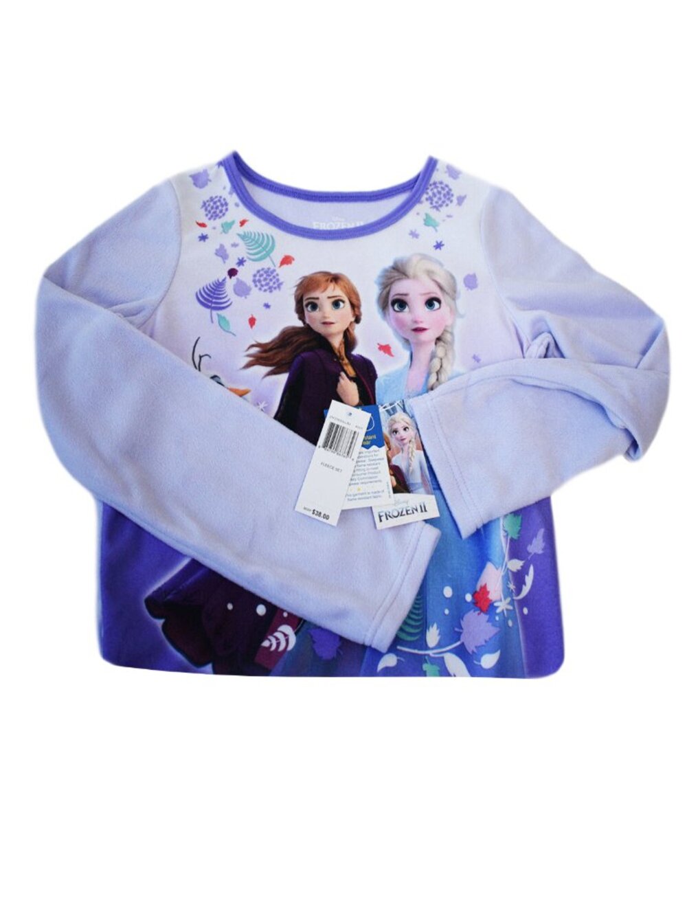 Disney Frozen Girls Pajama 2-Piece Set Plush Fleece PJ Jacket Long Pants - Picture 4 of 5